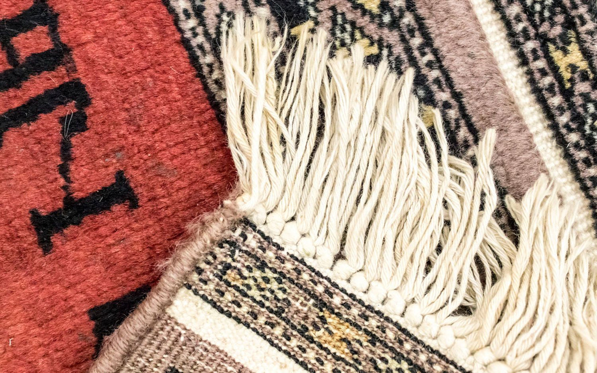 Pakistaans tapijt - 68 x 30 cm - rood