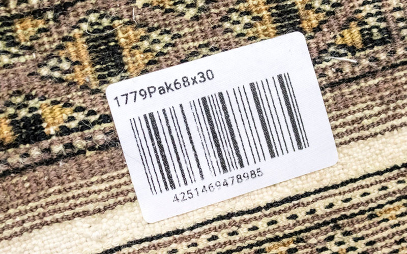 Pakistaans tapijt - 68 x 30 cm - rood