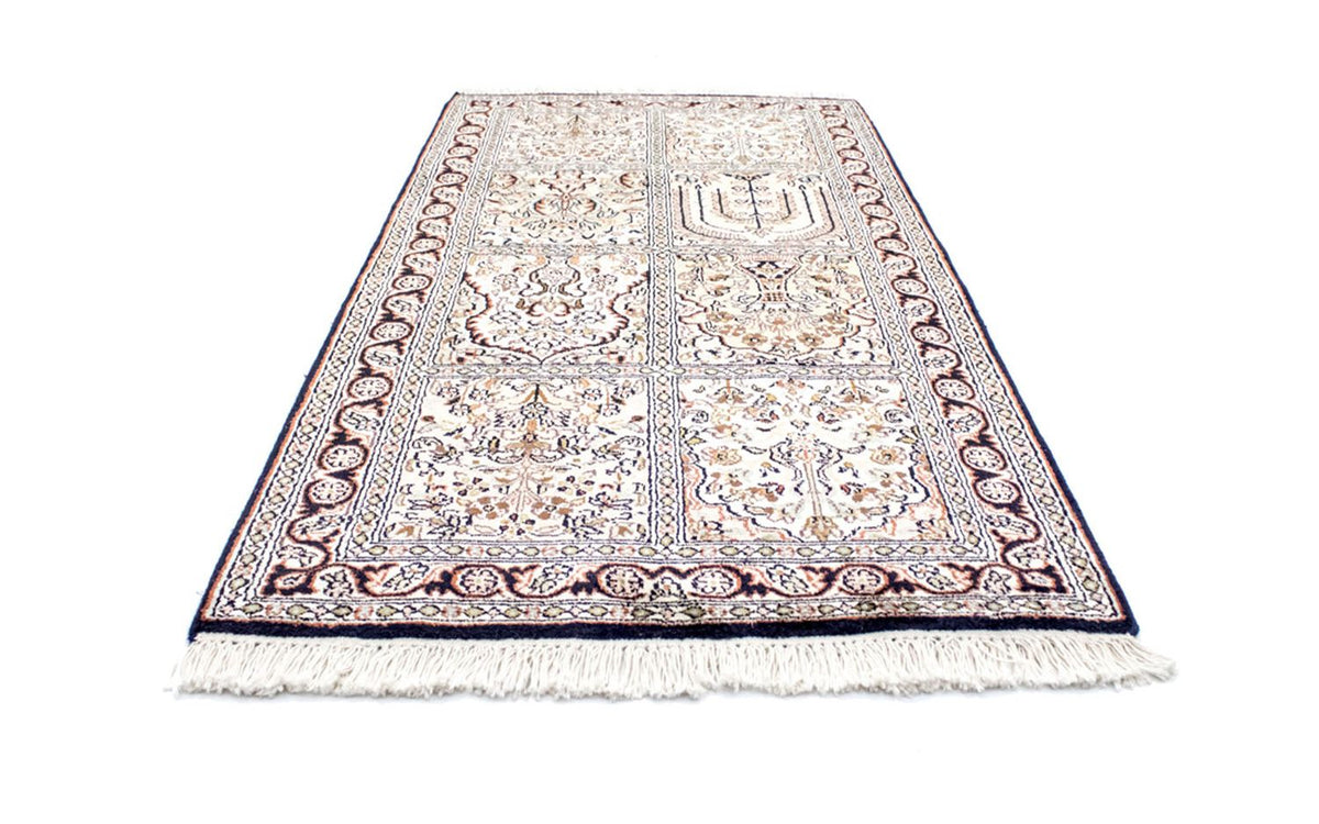 Zijden tapijt - Kashmir Silk - 124 x 65 cm - veelkleurig