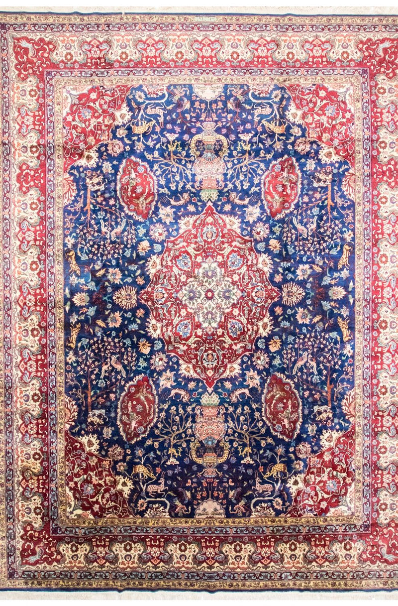 Perzisch tapijt - Tabriz - 457 x 344 cm - blauw