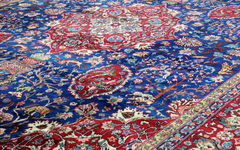 Perzisch tapijt - Tabriz - 457 x 344 cm - blauw
