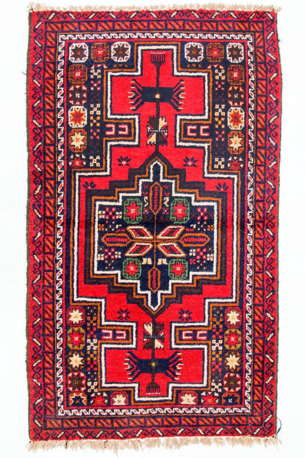 Baluch tapijt - 126 x 73 cm - rood