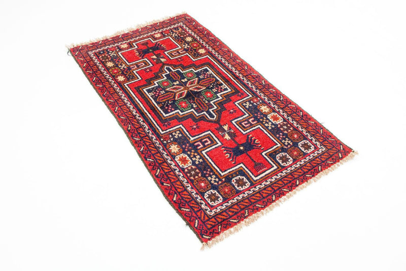 Baluch tapijt - 126 x 73 cm - rood