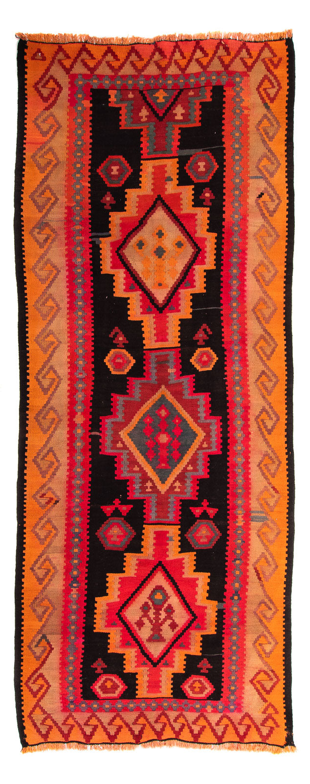 Loper Kelim tapijt - Oud - 325 x 140 cm - veelkleurig