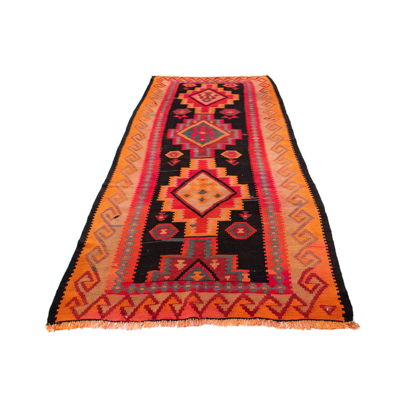 Loper Kelim tapijt - Oud - 325 x 140 cm - veelkleurig