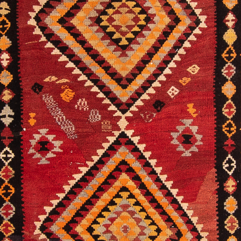 Loper Kelim tapijt - Oud - 320 x 125 cm - veelkleurig