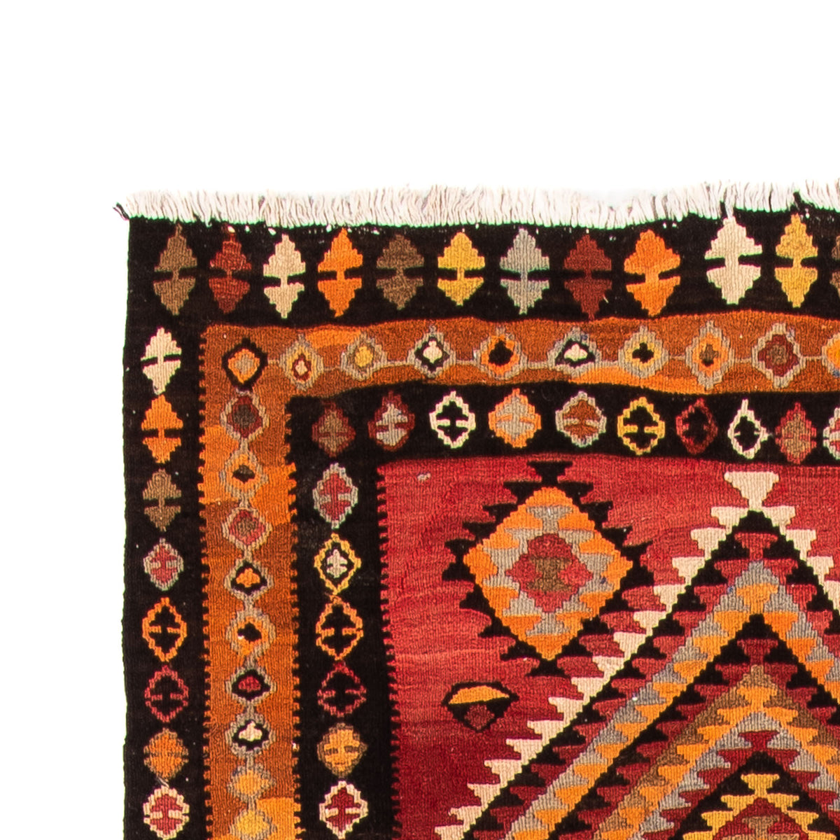 Loper Kelim tapijt - Oud - 320 x 125 cm - veelkleurig