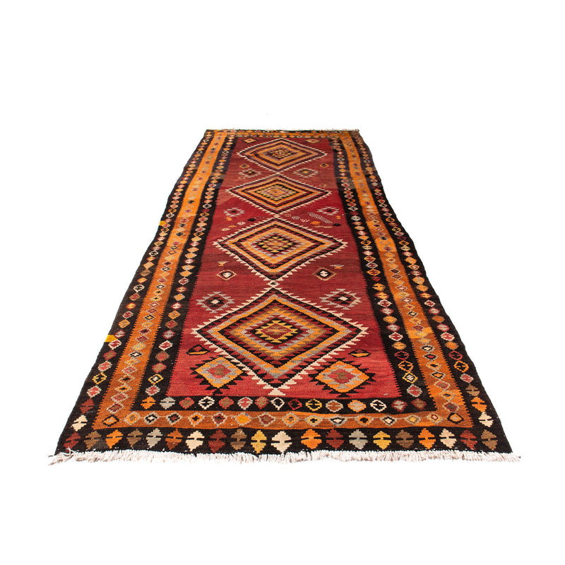 Loper Kelim tapijt - Oud - 320 x 125 cm - veelkleurig
