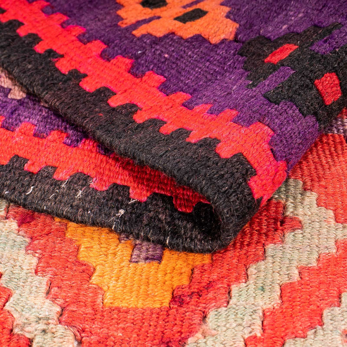 Kelim tapijt - Oud vierkant  - 150 x 142 cm - veelkleurig