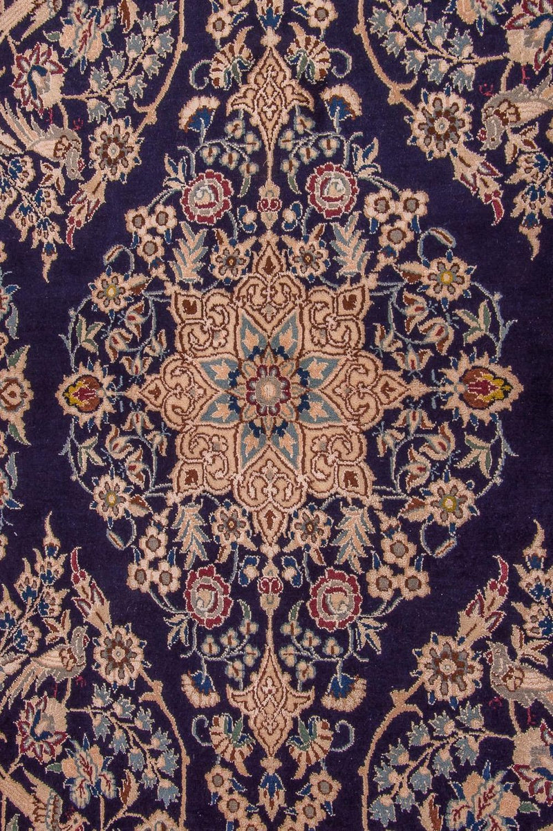 Perzisch tapijt - Nain - Koninklijk - 204 x 130 cm - donkerblauw
