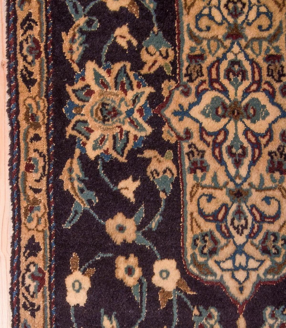 Loper Perzisch tapijt - Nain - Koninklijk - 202 x 59 cm - donkerblauw