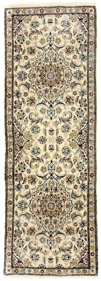 Loper Perzisch tapijt - Nain - Koninklijk - 254 x 88 cm - beige