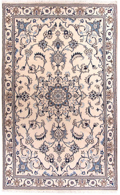 Perzisch tapijt - Nain - 202 x 120 cm - beige