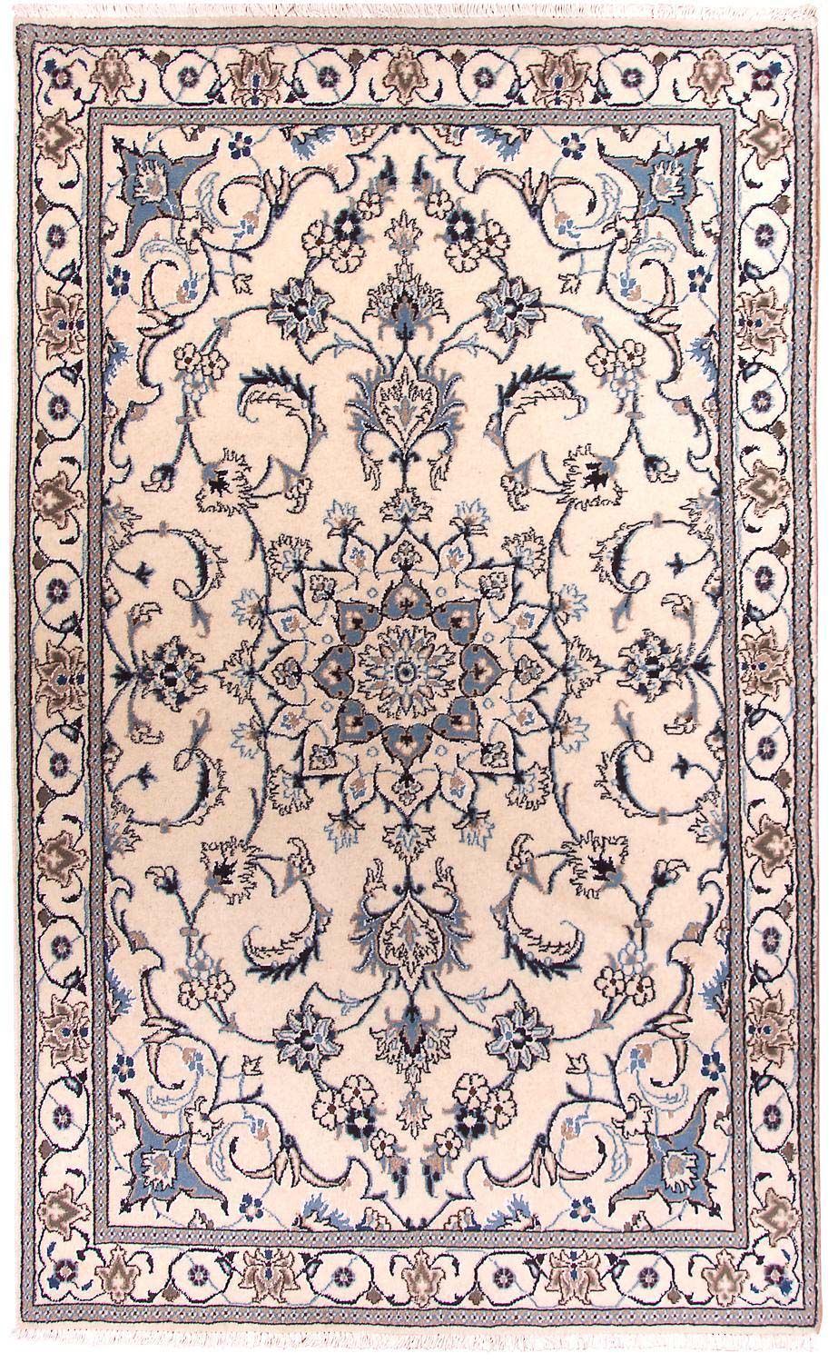 Perzisch tapijt - Nain - 202 x 120 cm - beige