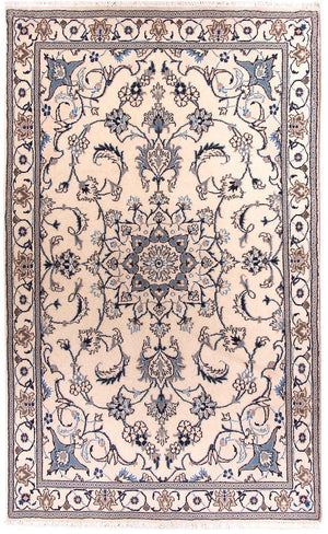 Perzisch tapijt - Nain - 202 x 120 cm - beige