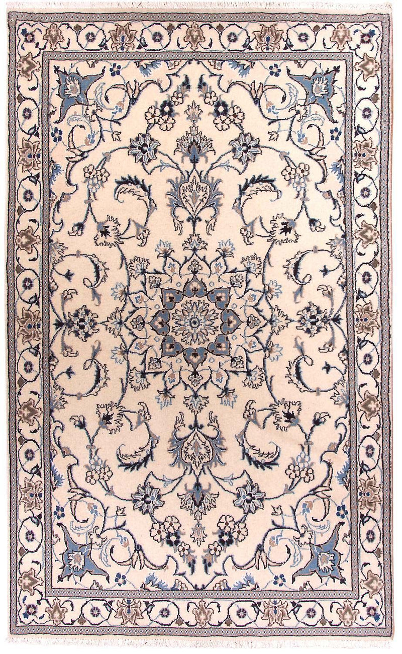 Perzisch tapijt - Nain - 202 x 120 cm - beige