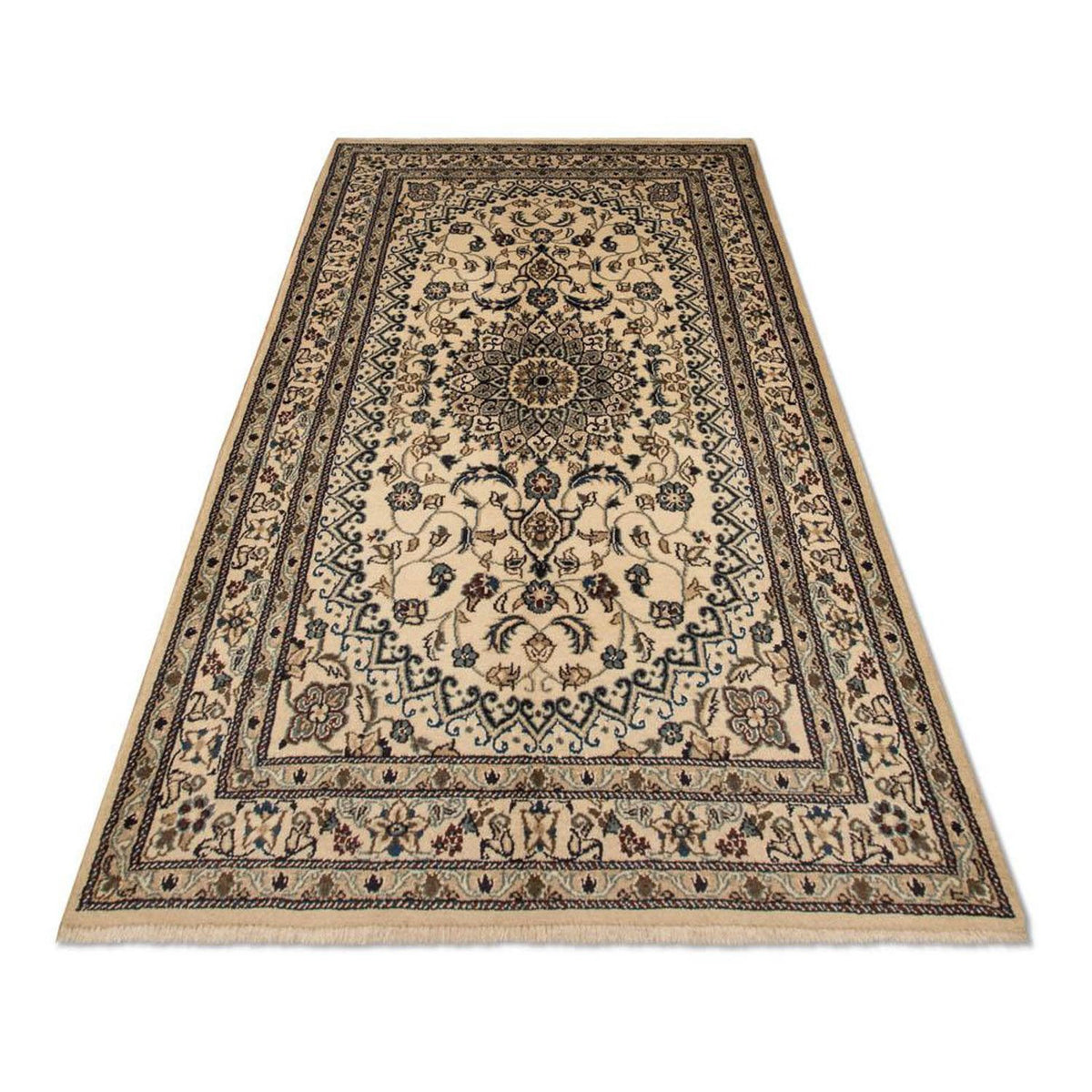 Perzisch tapijt - Nain - 214 x 118 cm - beige