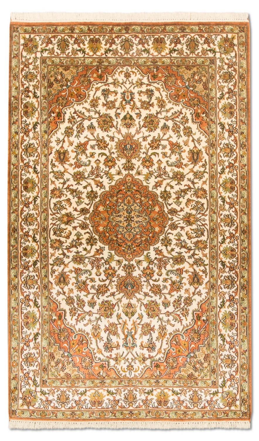 Zijden tapijt - Kashmir Silk - 157 x 90 cm - beige