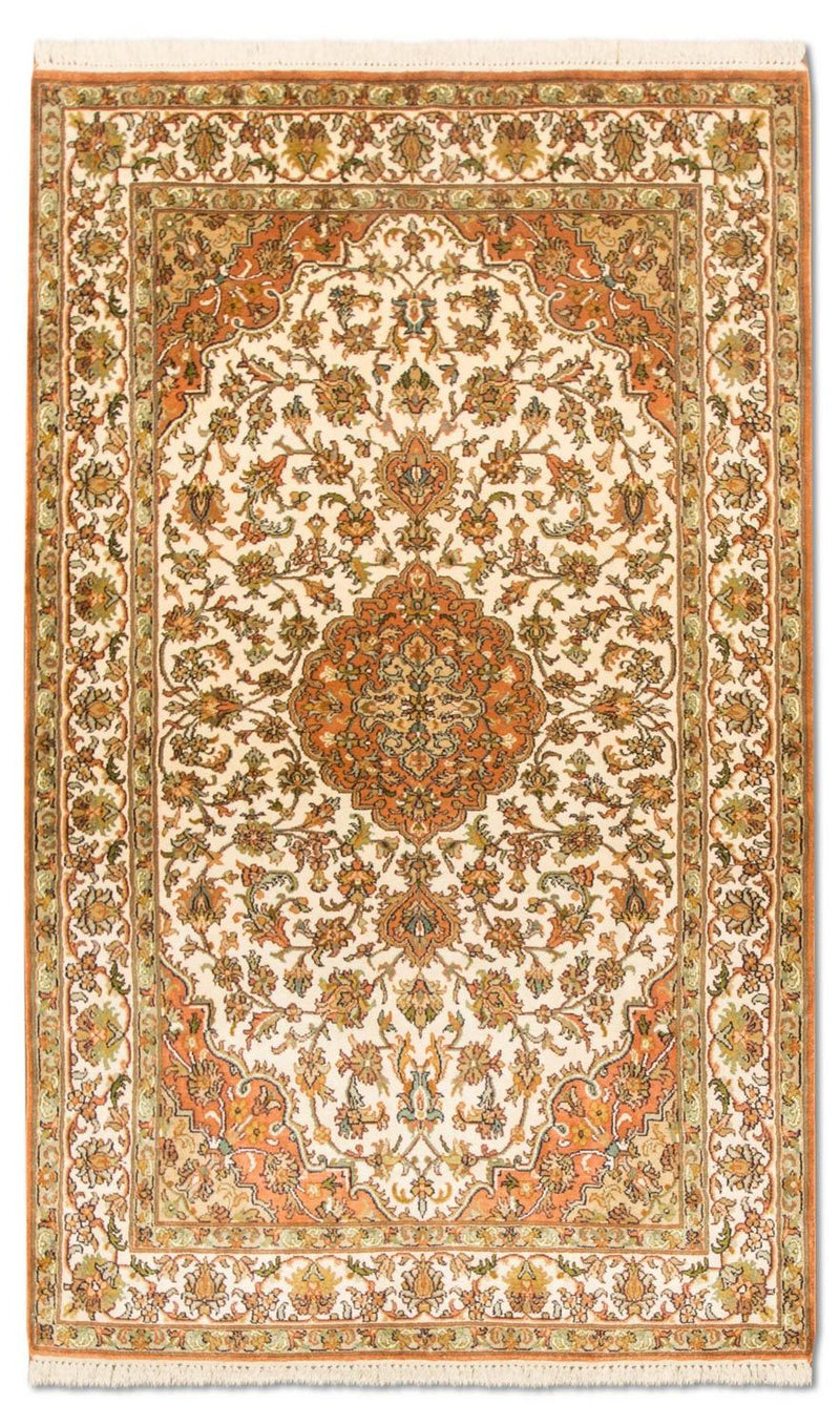 Zijden tapijt - Kashmir Silk - 157 x 90 cm - beige