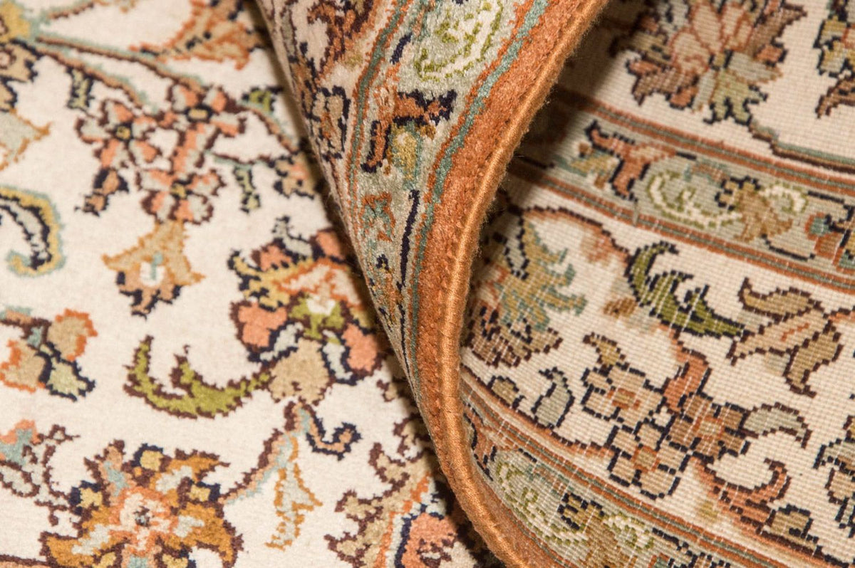 Zijden tapijt - Kashmir Silk - 157 x 90 cm - beige