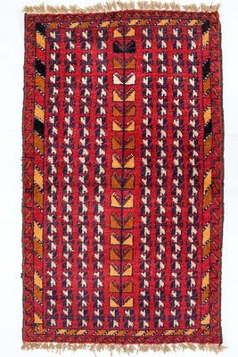 Baluch tapijt - 126 x 73 cm - rood