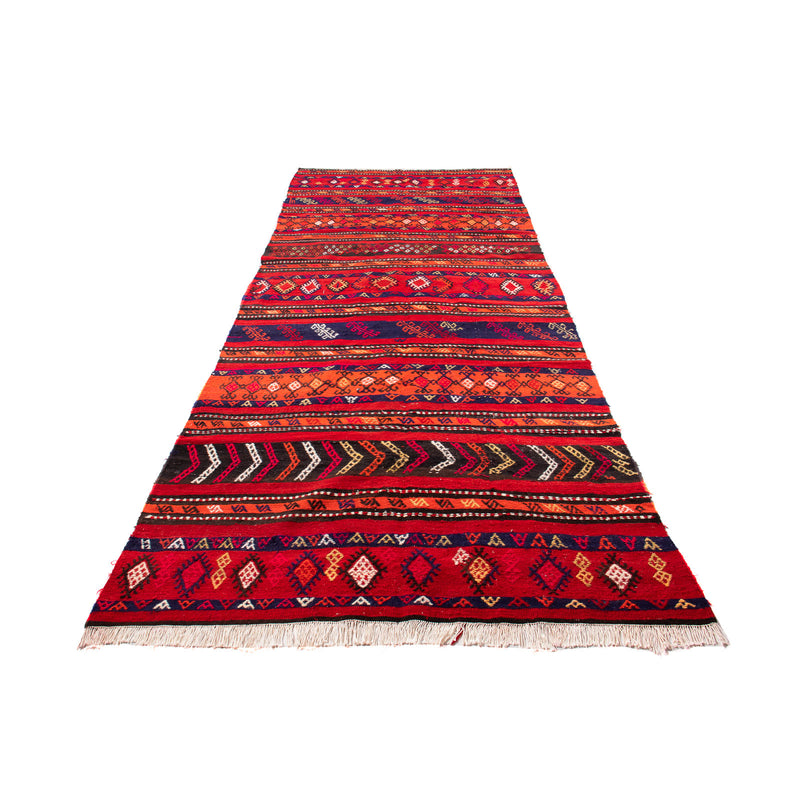 Loper Kelim tapijt - Oud - 350 x 145 cm - veelkleurig