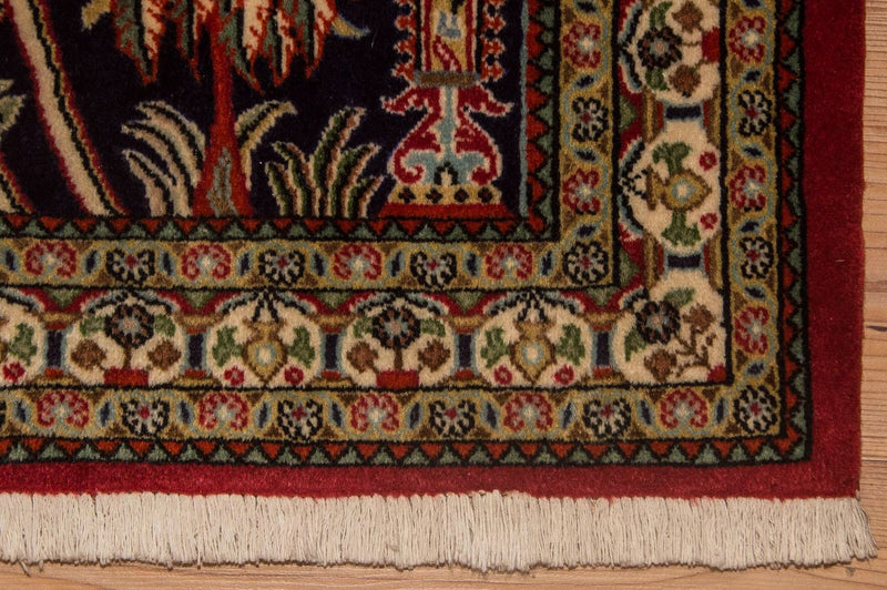 Perzisch tapijt - Ghom - 108 x 82 cm - blauw