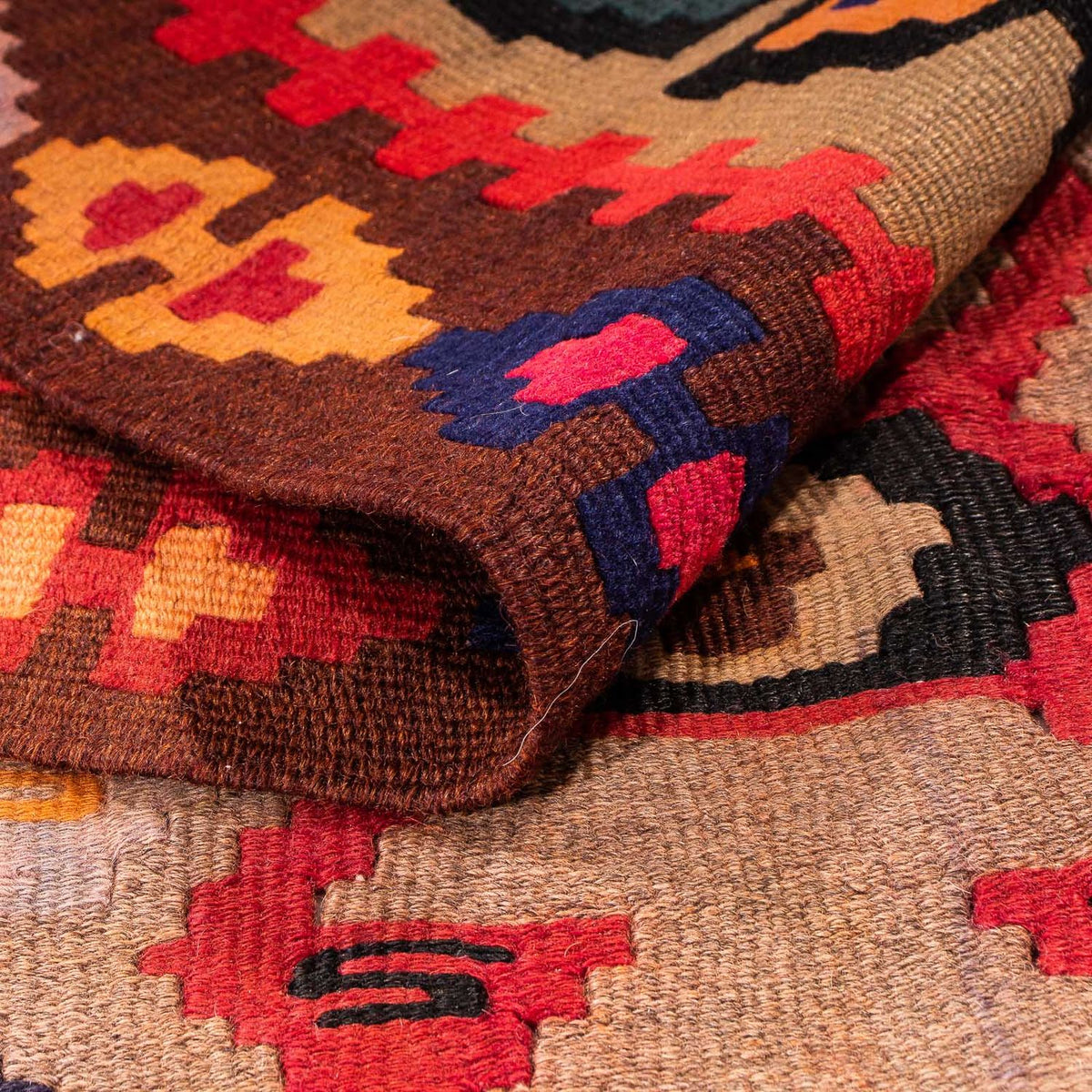 Loper Kelim tapijt - Oud - 360 x 170 cm - veelkleurig