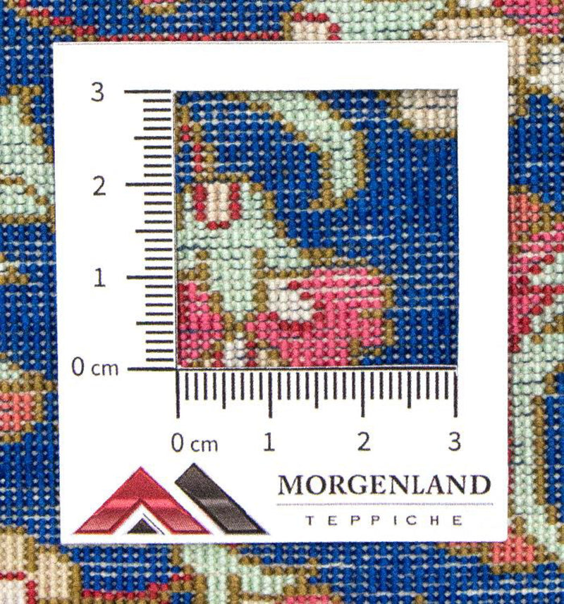 Zijden tapijt - Ghom Silk - Premium - 75 x 56 cm - blauw