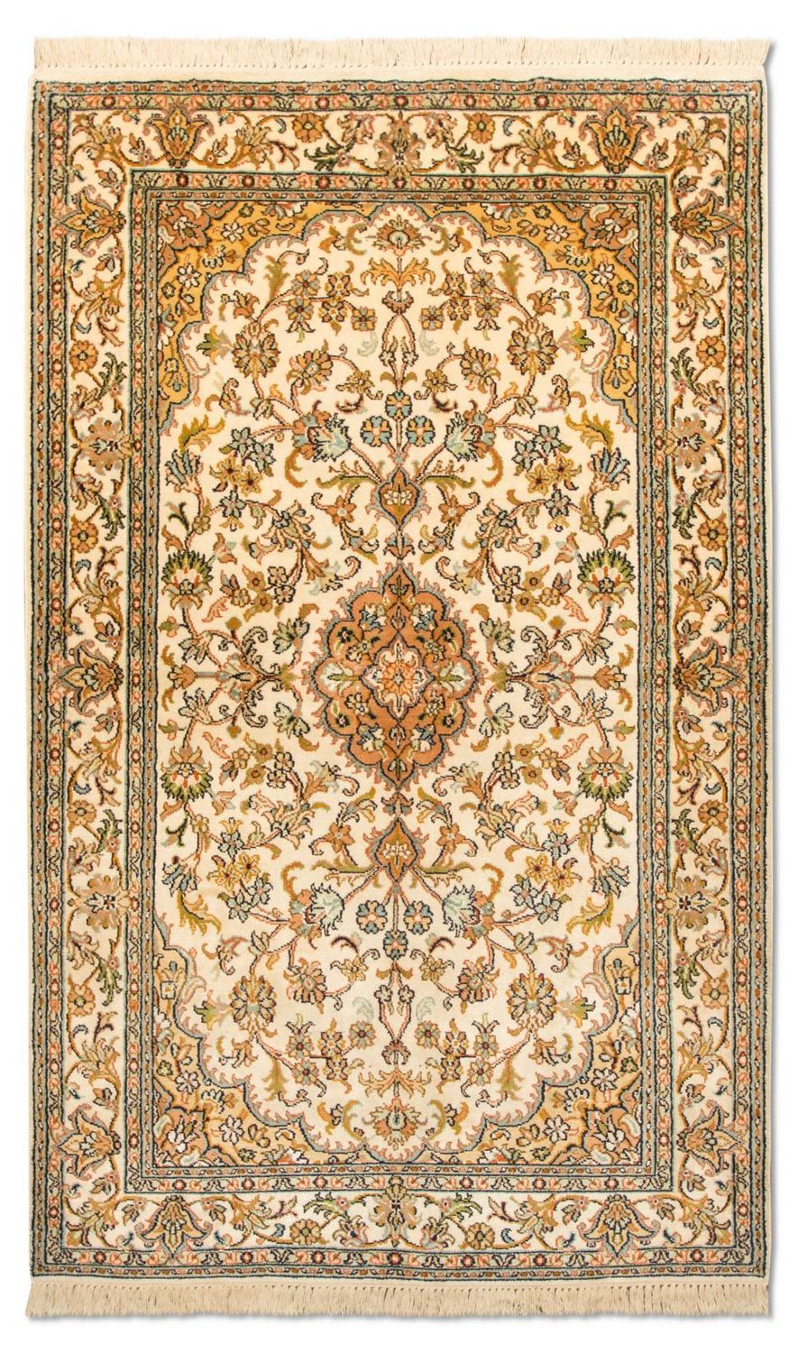 Zijden tapijt - Kashmir Silk - 155 x 83 cm - beige