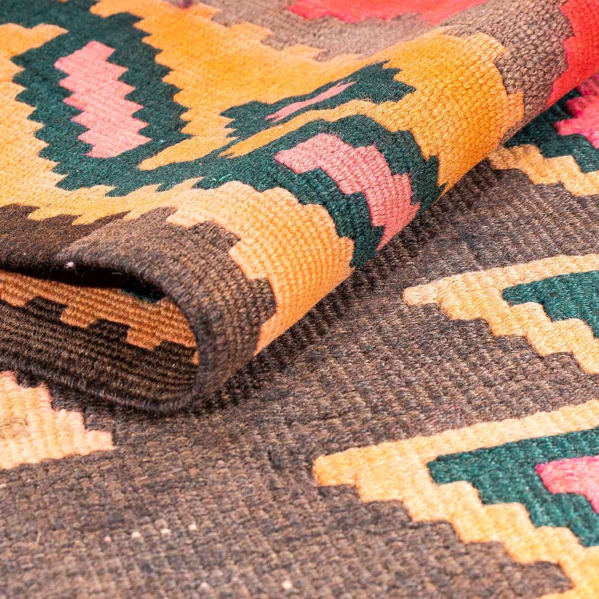 Loper Kelim tapijt - Oud - 335 x 150 cm - veelkleurig