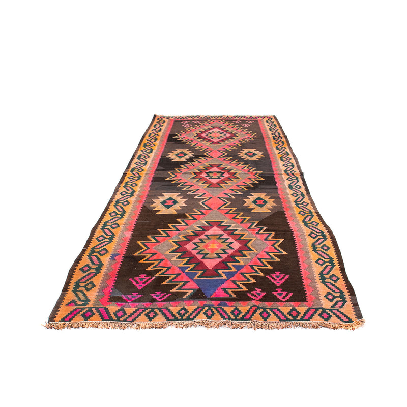 Loper Kelim tapijt - Oud - 335 x 150 cm - veelkleurig