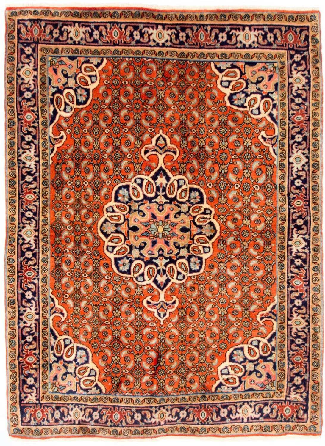 Perzisch tapijt - Bijar - 165 x 120 cm - oranje