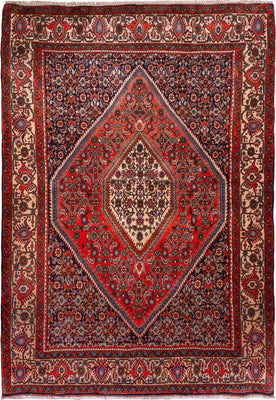 Perzisch tapijt - Bijar - 181 x 120 cm - rood