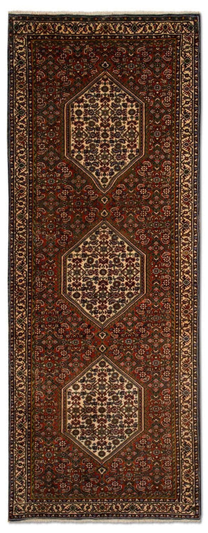 Loper Perzisch tapijt - Bijar - 214 x 77 cm - bruin