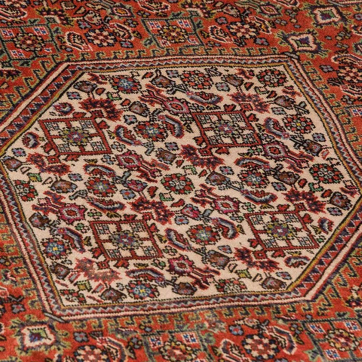 Loper Perzisch tapijt - Bijar - 214 x 77 cm - bruin