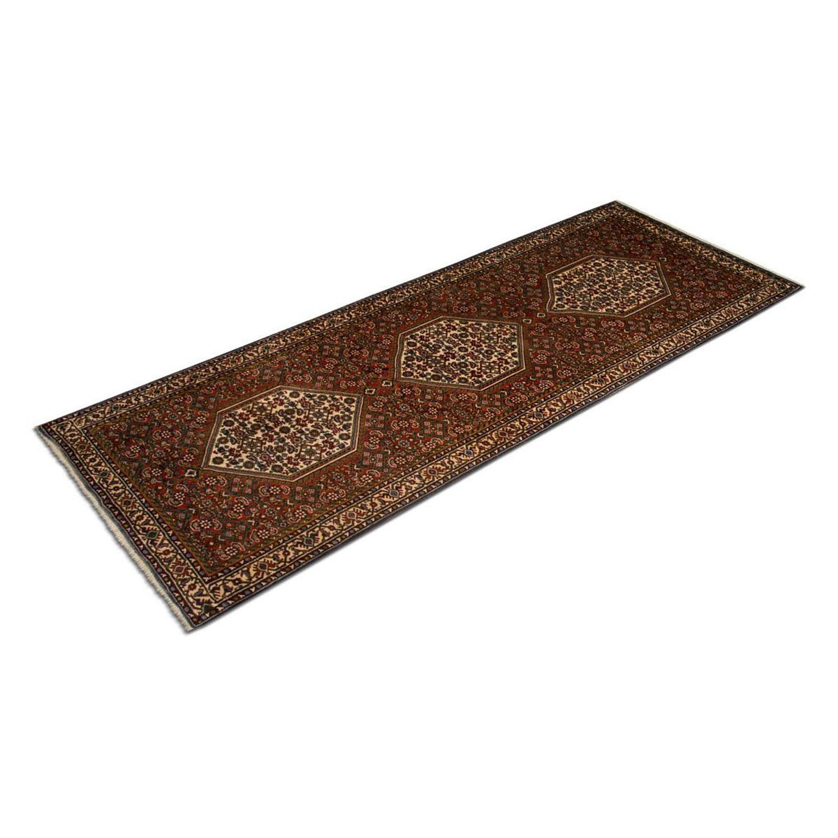 Loper Perzisch tapijt - Bijar - 214 x 77 cm - bruin