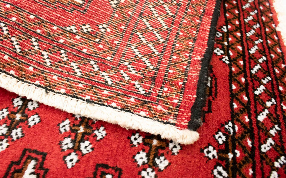 Loper Turkaman tapijt - 100 x 50 cm - rood