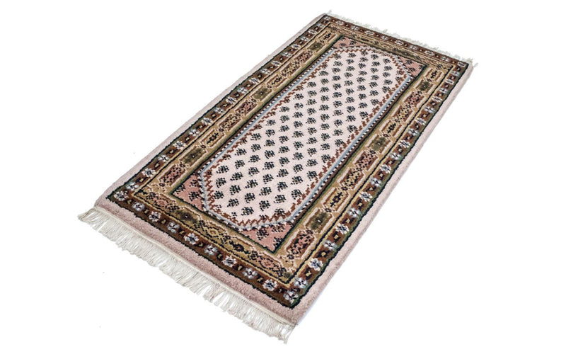 Wollen tapijt - 137 x 74 cm - beige