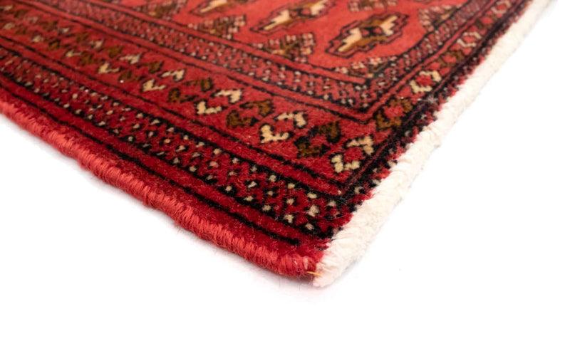 Loper Turkaman tapijt - 100 x 50 cm - rood