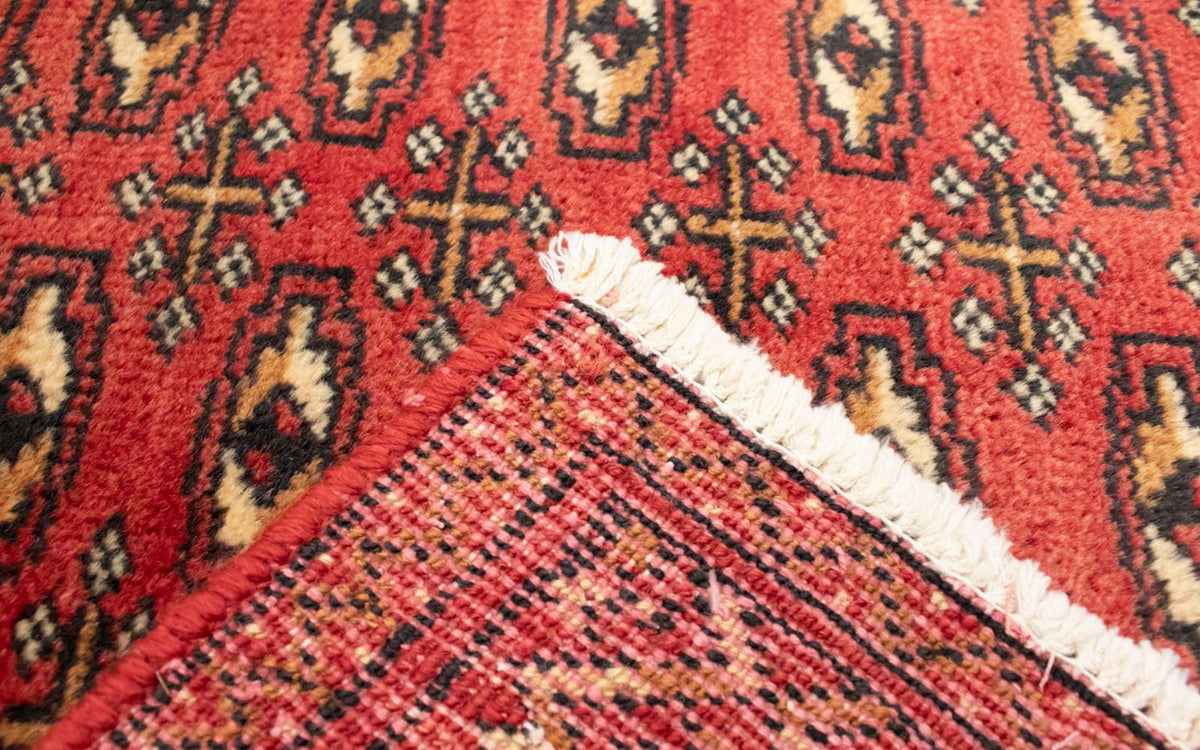 Loper Turkaman tapijt - 100 x 50 cm - rood