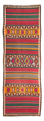 Loper Kelim tapijt - Oud - 400 x 142 cm - veelkleurig