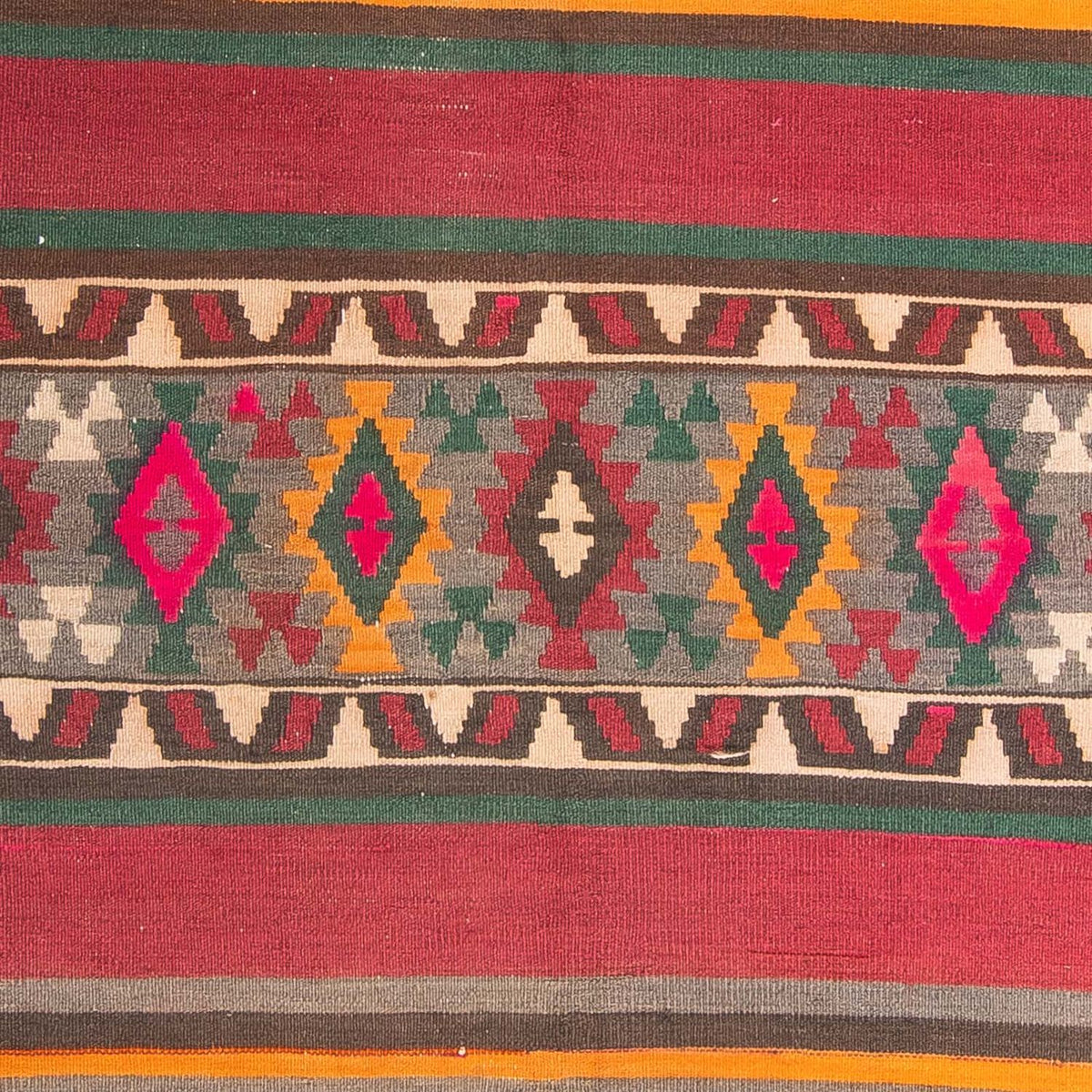 Loper Kelim tapijt - Oud - 400 x 142 cm - veelkleurig