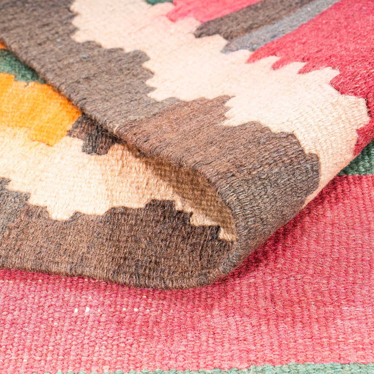 Loper Kelim tapijt - Oud - 400 x 142 cm - veelkleurig