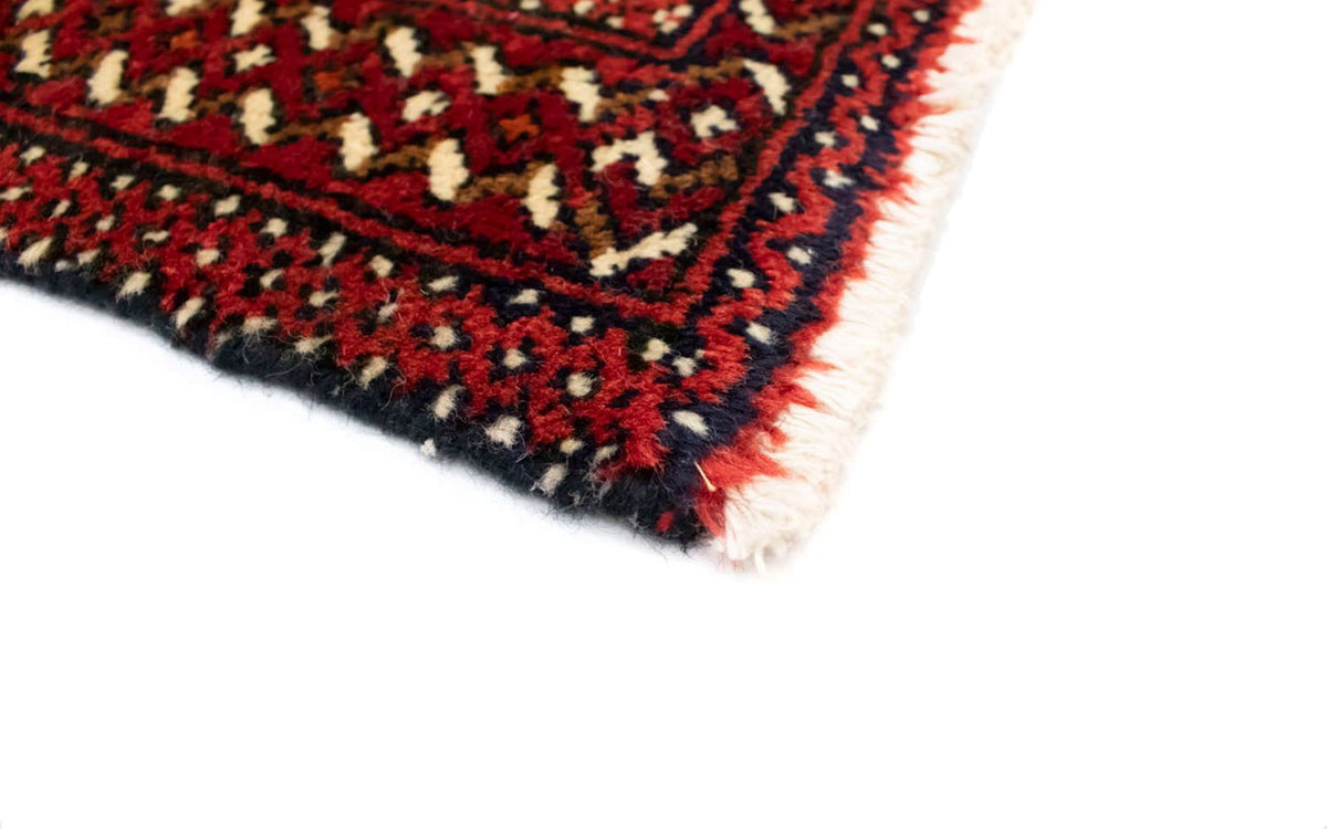 Loper Turkaman tapijt - 100 x 50 cm - rood