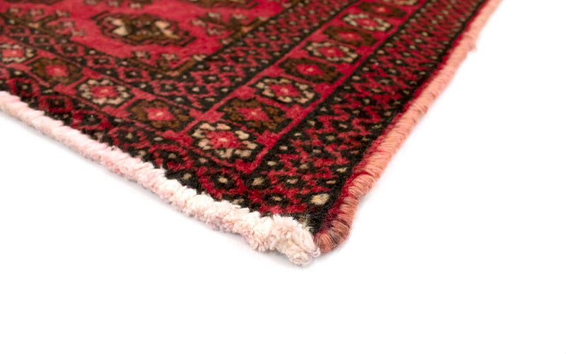 Loper Turkaman tapijt - 100 x 50 cm - rood