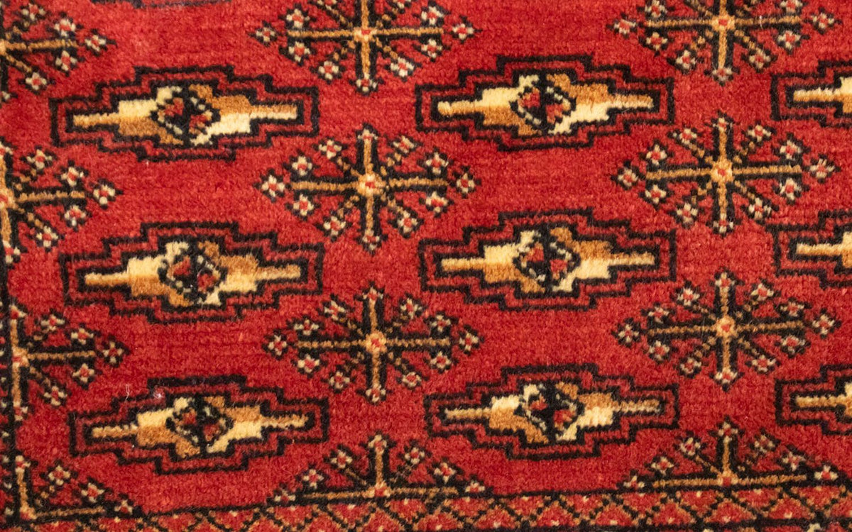 Loper Turkaman tapijt - 100 x 50 cm - rood