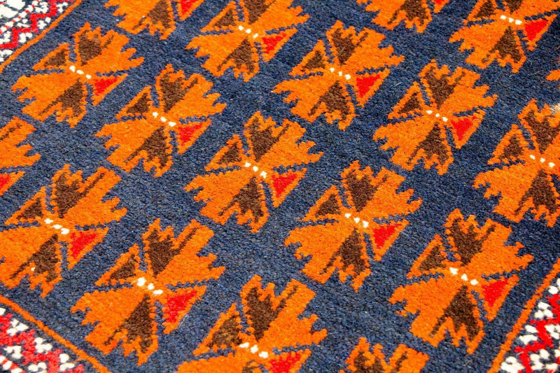 Baluch tapijt - 136 x 77 cm - blauw