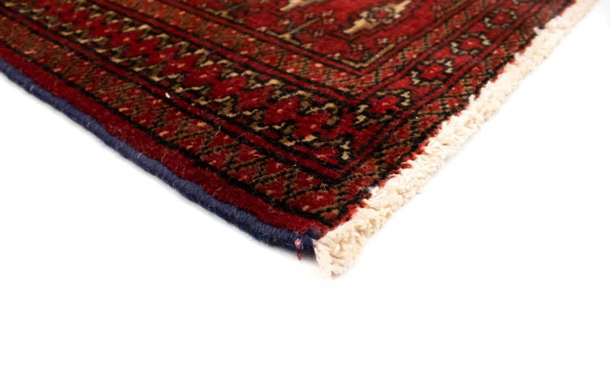 Loper Turkaman tapijt - 100 x 50 cm - rood