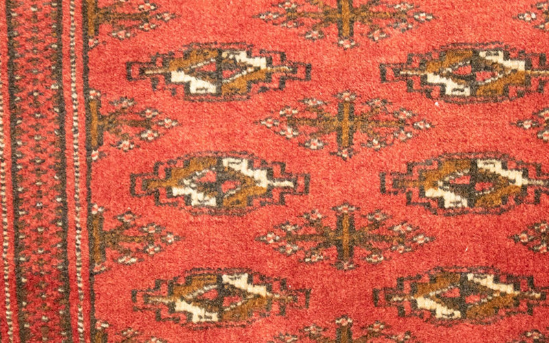 Loper Turkaman tapijt - 100 x 50 cm - rood